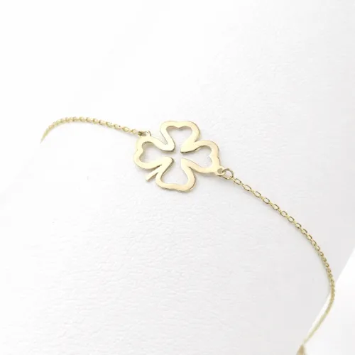 CLOVER BRACELET – 18K GOLD LUCKY BRACELET CLOVER BRACELET – 18K GOLD LUCKY BRACELET