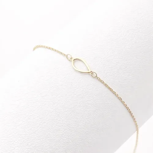 ELONGATED OVAL BRACELET – 18K GOLD BRACELET ELONGATED OVAL BRACELET – 18K GOLD BRACELET