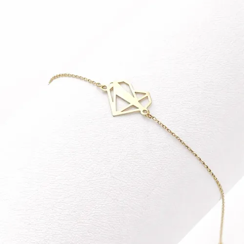 GEOMETRIC HEART BRACELET – 18K GOLD BRACELET GEOMETRIC HEART BRACELET – 18K GOLD BRACELET
