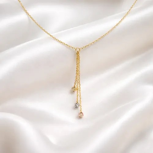 VELORA DROP NECKLACE 18K GOLD VELORA DROP NECKLACE 18K GOLD