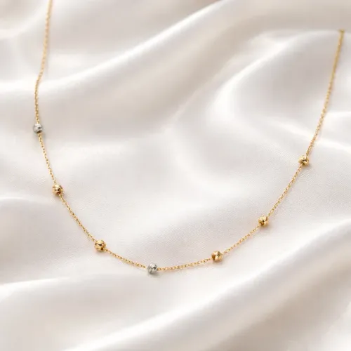SERELLE BEADED NECKLACE IN 18K GOLD SERELLE BEADED NECKLACE IN 18K GOLD