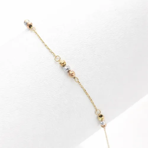 TRIO BEAD BRACELET – 18K GOLD BRACELET TRIO BEAD BRACELET – 18K GOLD BRACELET
