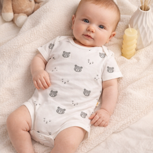 Striped Bear Baby Bodysuit - Boys' Cute Clothes