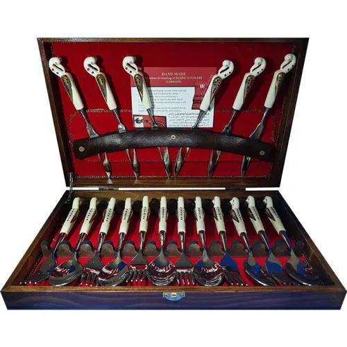 Jezzine Cutlery Set: Authentic Lebanese 4-Piece Craftsmanship Jezzine Cutlery Set: Authentic Lebanese 4-Piece Craftsmanship