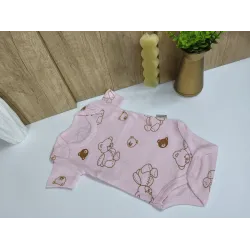 Pink Little Bear Bodysuit for Babies