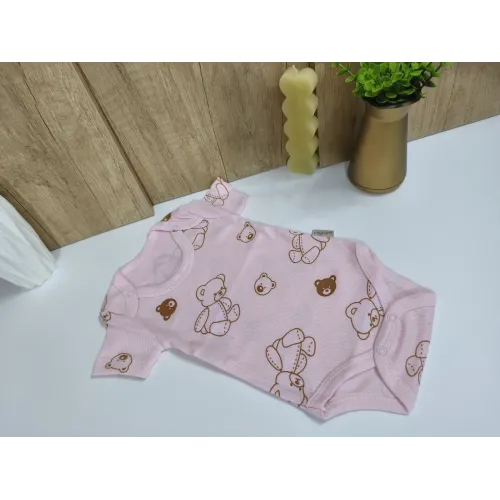 Pink Little Bear Bodysuit for Babies