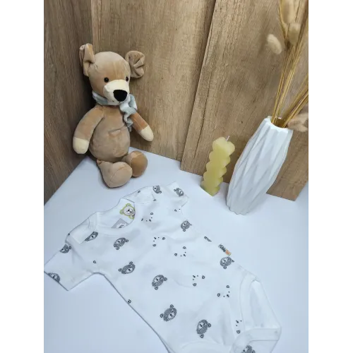 Striped Bear Bodysuit