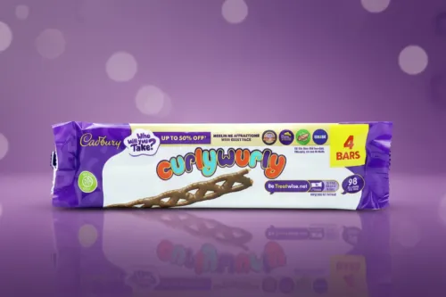 CADBURY CURLY WURLY CHOCOLATE BAR 4PK 86G CADBURY CURLY WURLY CHOCOLATE BAR 4PK 86G