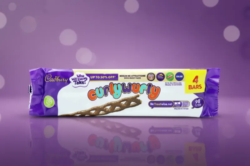 CADBURY CURLY WURLY CHOCOLATE BAR 4PK 86G