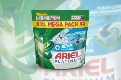 Ariel Platinum Pods Cool Cotton with Lenor 52 Washes | Imported from UK 🇬🇧 Ariel Platinum Pods Cool Cotton with Lenor 52 Washes | Imported from UK 🇬🇧