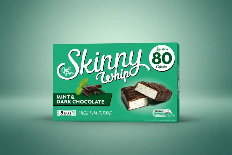 SKINNY WHIP MINT & DARK CHOCOLATE 100GM