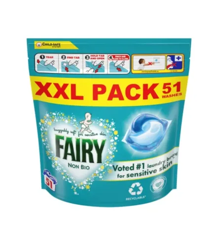 FAIRY PODS NON BIO FOR SENSITIVE SKIN 51 WASHES FAIRY PODS NON BIO FOR SENSITIVE SKIN 51 WASHES