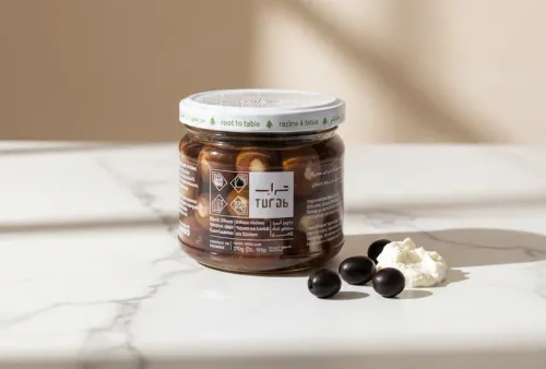 TURAB BLACK OLIVES STUFF IN GOAT LABNE 300G TURAB BLACK OLIVES STUFF IN GOAT LABNE 300G