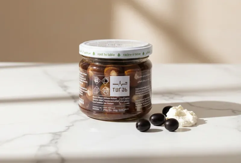 TURAB BLACK OLIVES STUFF IN GOAT LABNE 300G