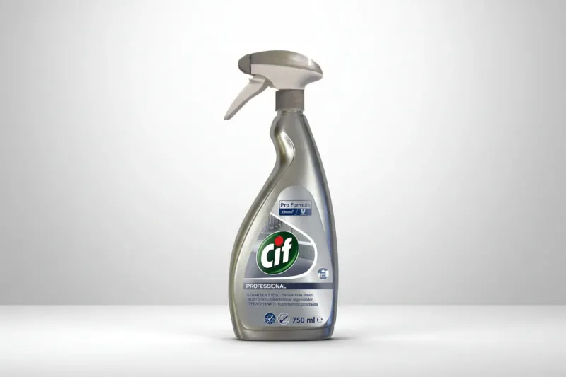 CIF SPRAY STAINLESS STEEL 750ML.