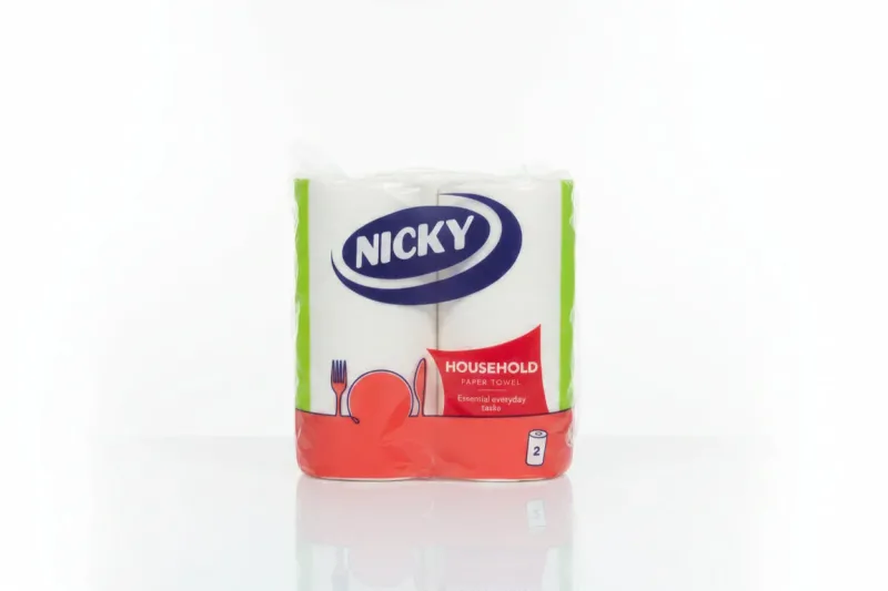 NICKY KITCHEN ROLL WHITE HOUSEHOLD 2PK