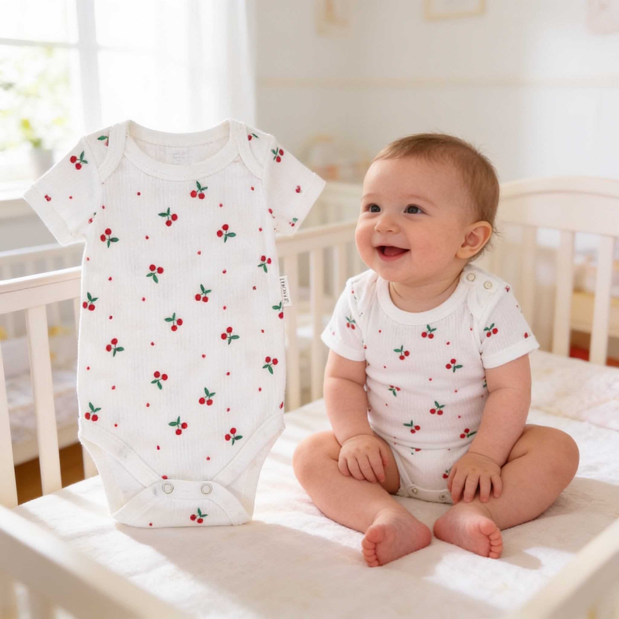 Sweet Cherry Bodysuit for Babies