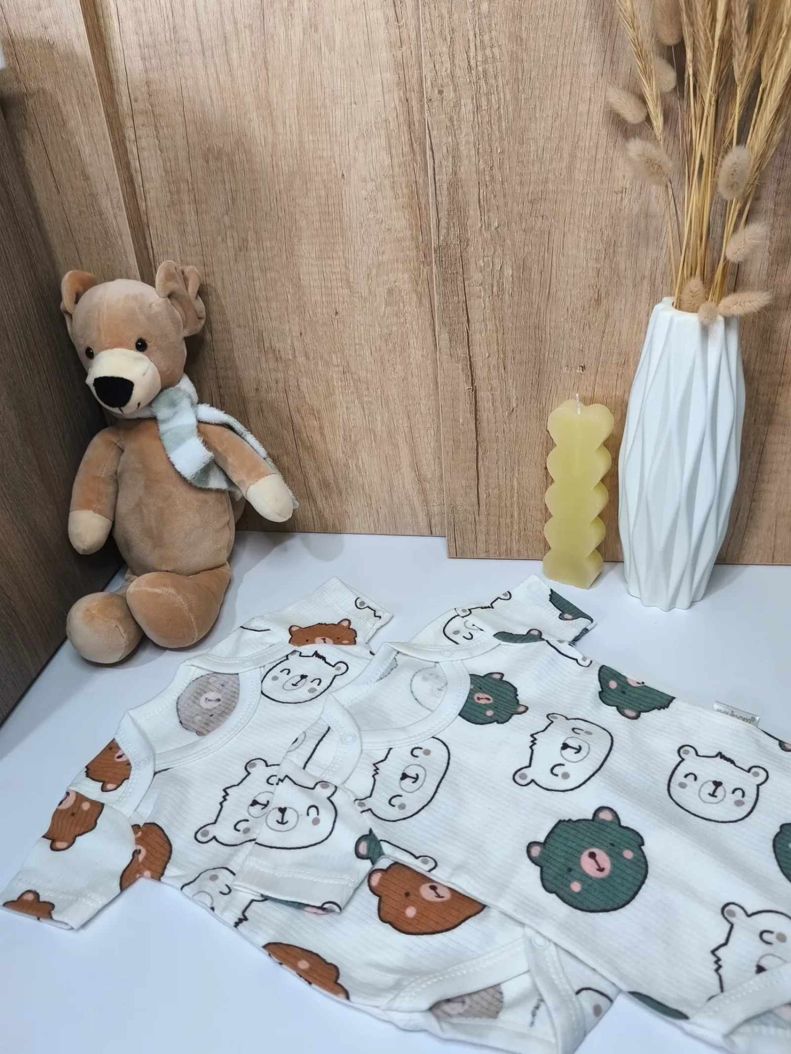 Soft Bear Cotton Baby Bodysuit