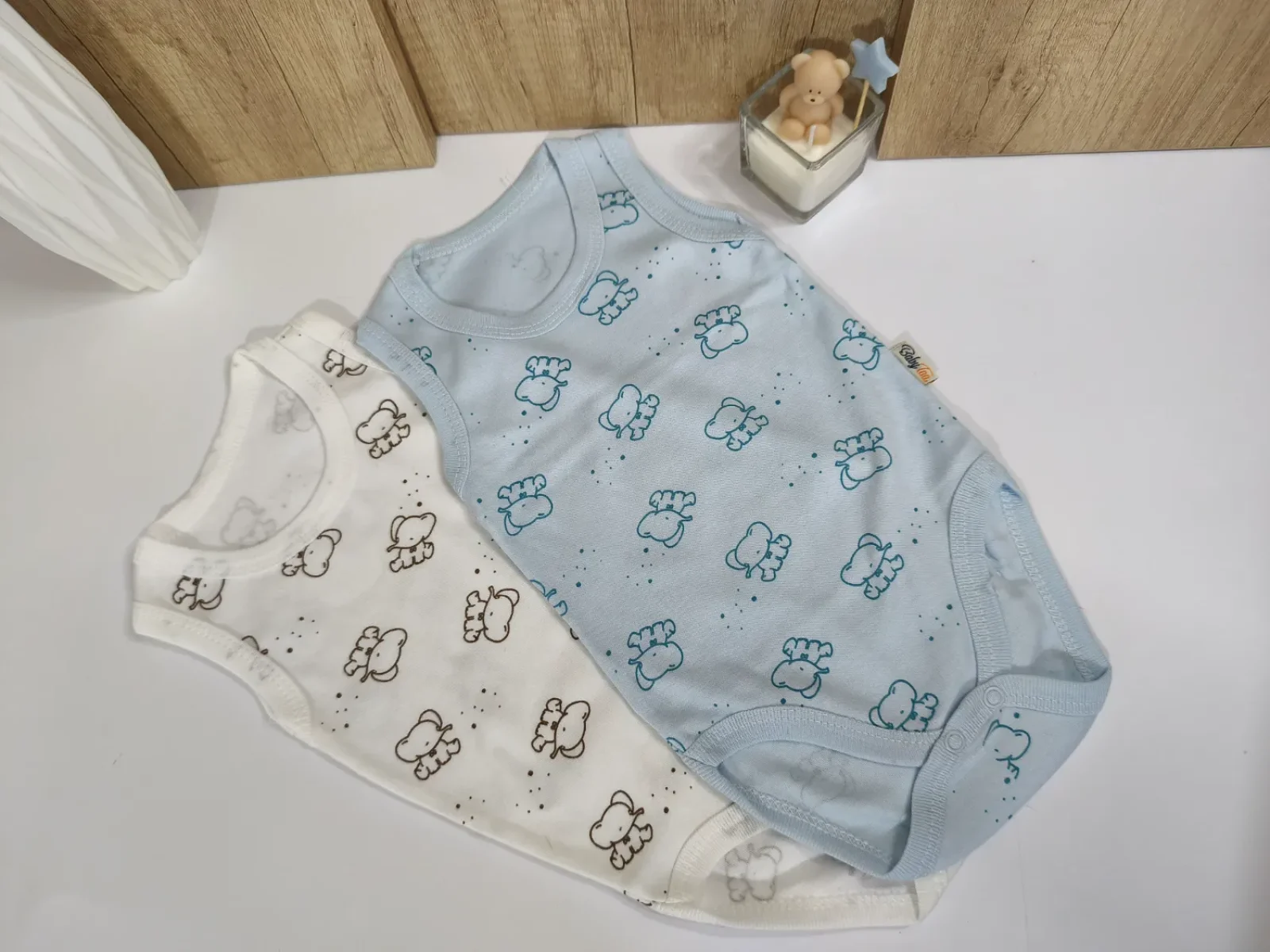Cute Elephant Baby Bodysuit - 100% Soft Cotton