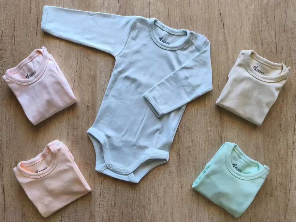 Baby Boys Long Sleeve Cotton Bodysuit - Comfy Essentials
