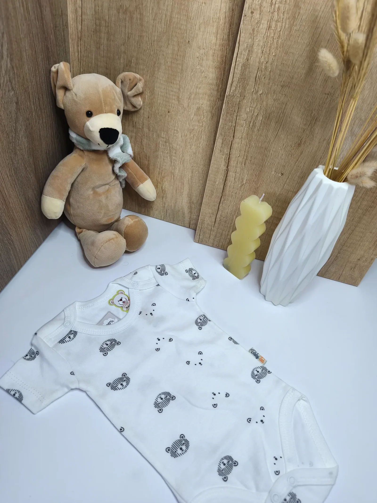 Striped Bear Baby Bodysuit - Boys' Cute Clothes