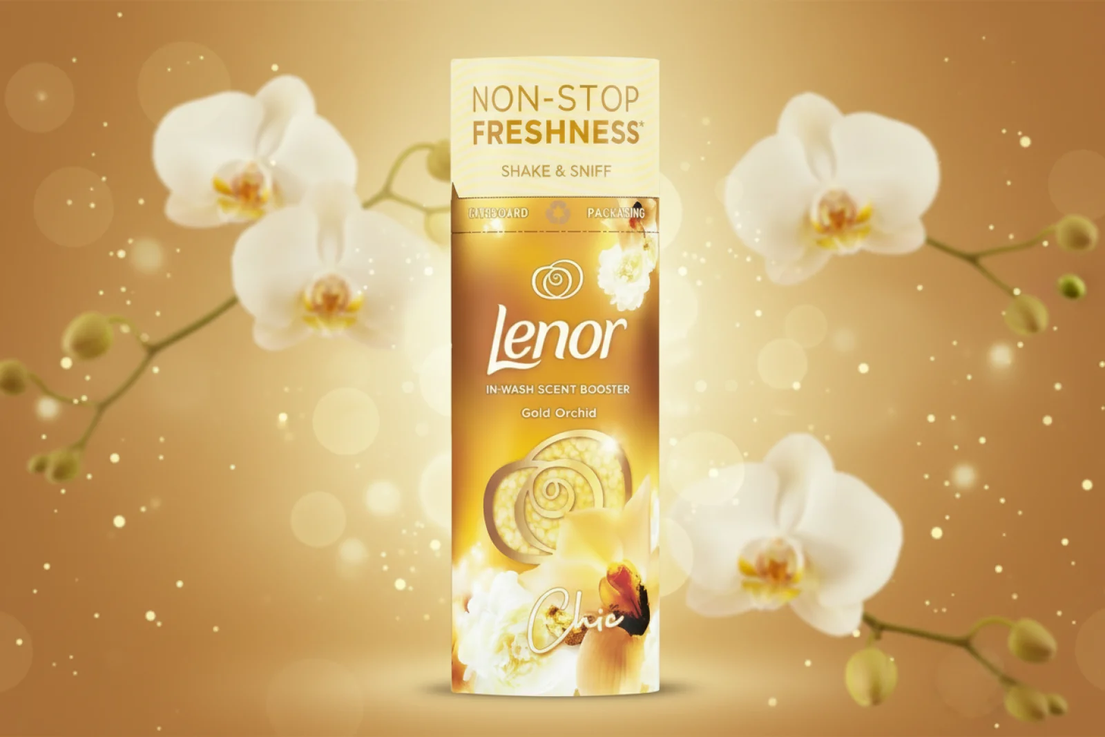 Lenor Beads Gold Orchid In-Wash Scent Booster 245g | Imported from UK 🇬🇧
