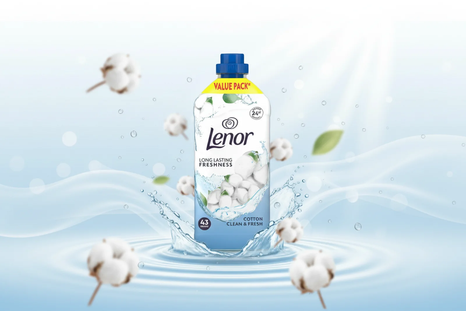 Lenor Fabric Conditioner Cotton Fresh 43 W | Imported from UK 🇬🇧