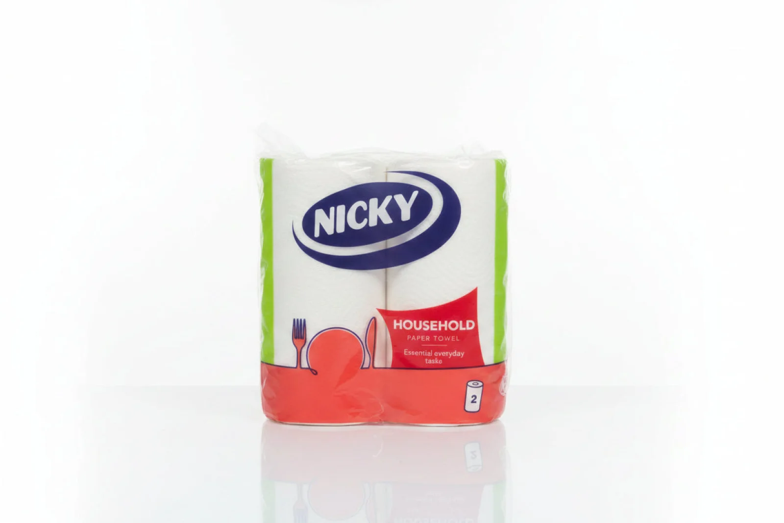 NICKY KITCHEN ROLL WHITE HOUSEHOLD 2PK
